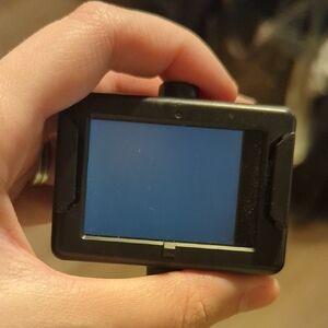 Black Action Camera with Screen